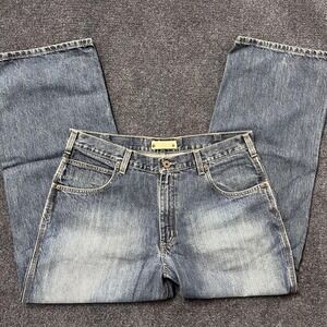 Carhartt Jeans Mens 39x30 Blue Denim Relaxed Fit Straight Leg Workwear Pants